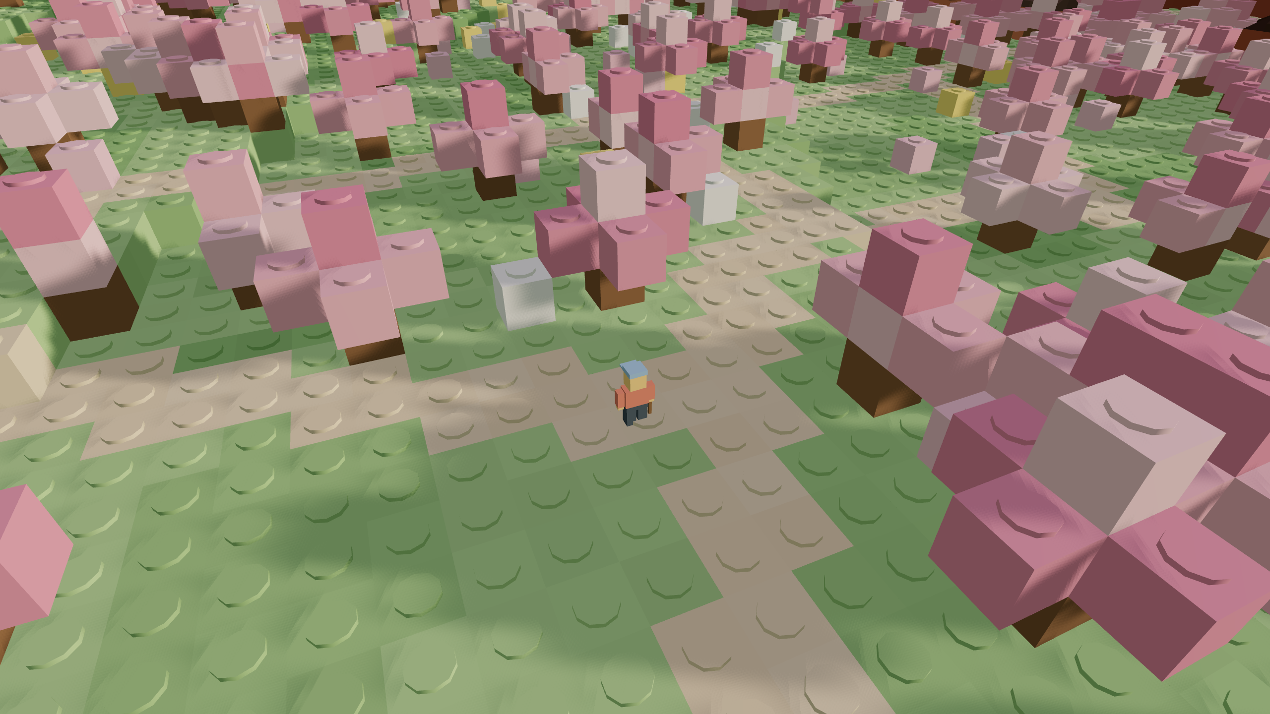 Stockholm, a cherry-blossom park brickified straight from the map