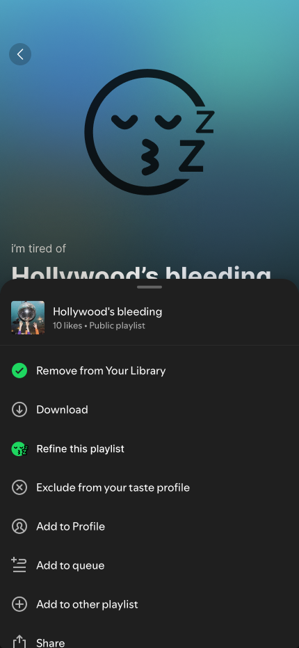 Created playlist